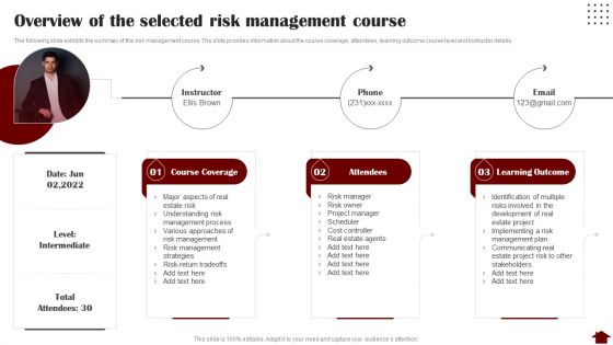 Overview Of The Selected Risk Management Course Microsoft PDF