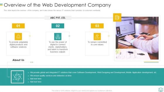 Overview Of The Web Development Company Elements PDF