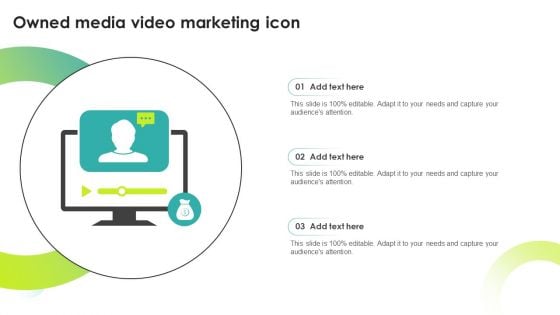 Owned Media Video Marketing Icon Diagrams PDF