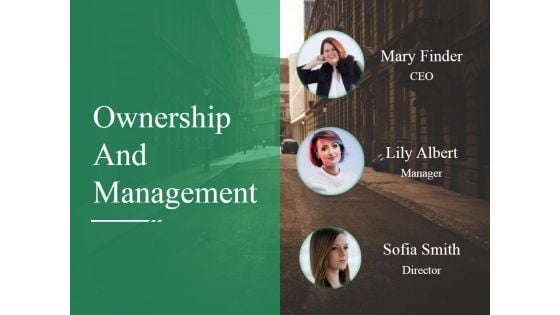 Ownership And Management Ppt PowerPoint Presentation Inspiration Master Slide