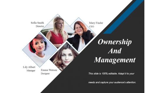 Ownership And Management Ppt PowerPoint Presentation Model Example