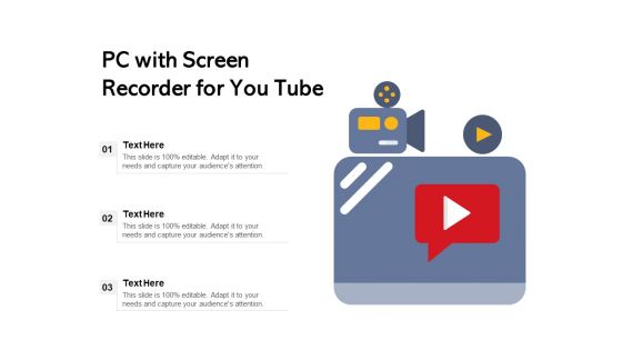 PC With Screen Recorder For You Tube Ppt PowerPoint Presentation Inspiration Icon PDF