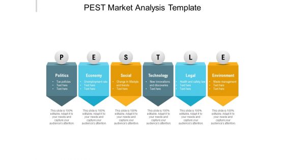 PEST Market Analysis Template Ppt Powerpoint Presentation Slides Tips