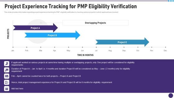 PMP Acceptability Benchmarks IT Project Experience Tracking For PMP Eligibility Verification Formats PDF