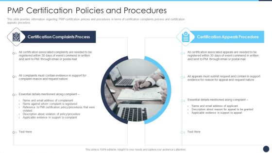 PMP Certification Policies And Procedures Ppt Inspiration Example PDF