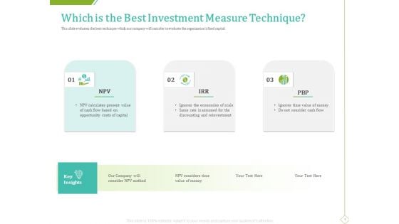 PP And E Valuation Methodology Which Is The Best Investment Measure Technique Inspiration PDF