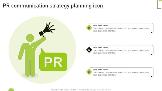 PR Communication Strategy Planning Icon Download PDF