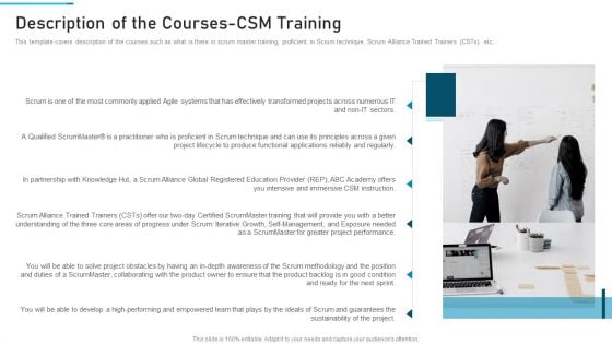 PSM Training Proposal IT Description Of The Courses CSM Training Professional PDF