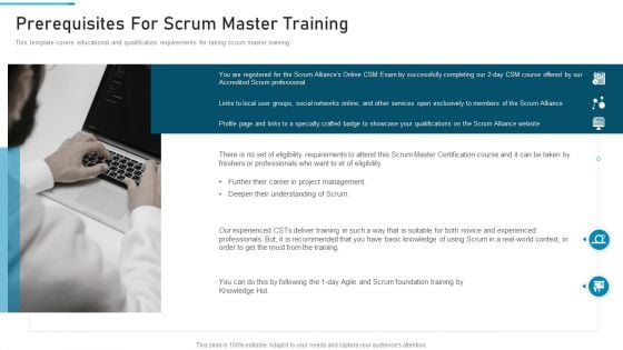 PSM Training Proposal IT Prerequisites For Scrum Master Training Themes PDF