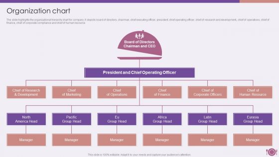 Packaged Food Firm Description Organization Chart Topics PDF