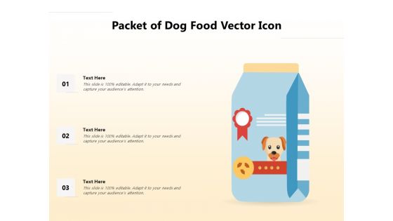 Packet Of Dog Food Vector Icon Ppt PowerPoint Presentation File Sample PDF