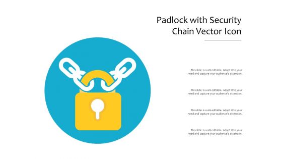 Padlock With Security Chain Vector Icon Ppt PowerPoint Presentation Professional Inspiration PDF