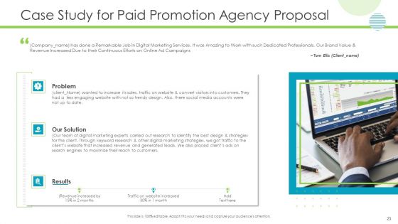 Paid Promotion Agency Proposal Ppt PowerPoint Presentation Complete Deck With Slides