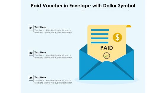 Paid Voucher In Envelope With Dollar Symbol Ppt PowerPoint Presentation Outline Gridlines PDF