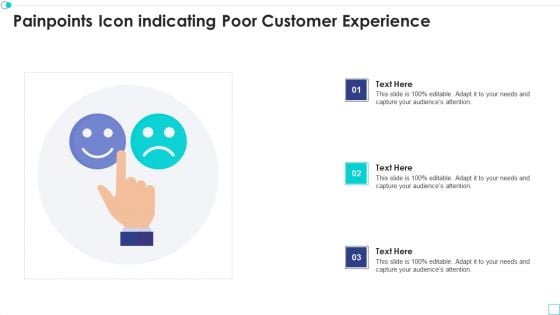 Painpoints Icon Indicating Poor Customer Experience Mockup PDF