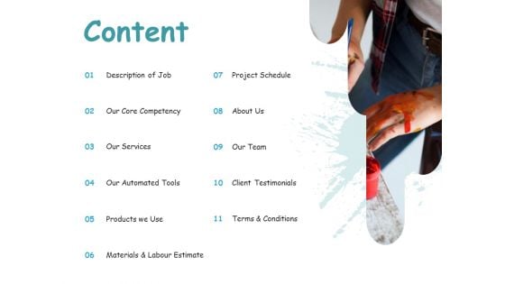 Paint Entrepreneur Content Ppt Diagram Images PDF