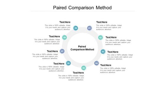 Paired Comparison Method Ppt PowerPoint Presentation Outline Smartart Cpb