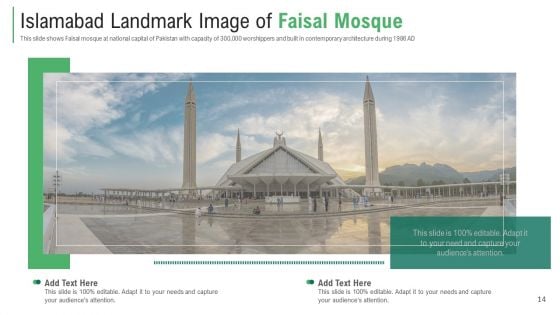 Pakistan Country Maps Flags Memorial Monuments Town And Cityscape Deck PowerPoint Template