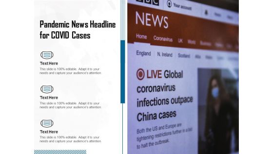 Pandemic News Headline For COVID Cases Ppt PowerPoint Presentation Portfolio Picture PDF