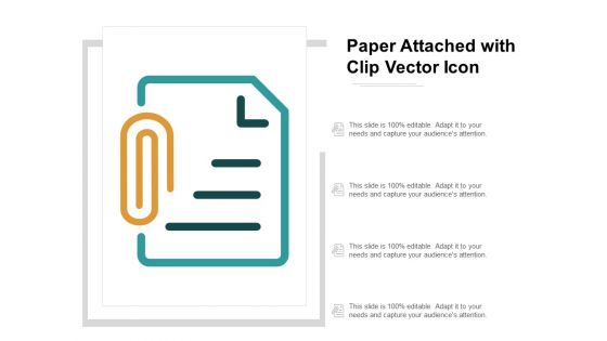 Paper Attached With Clip Vector Icon Ppt Powerpoint Presentation Infographic Template Diagrams