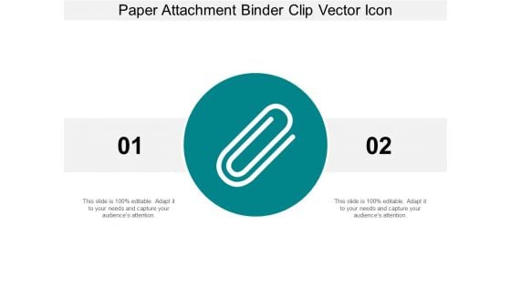 Paper Attachment Binder Clip Vector Icon Ppt Powerpoint Presentation Summary Gridlines