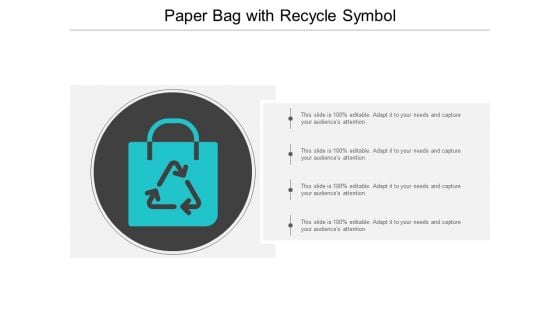 Paper Bag With Recycle Symbol Ppt Powerpoint Presentation Ideas Example Topics