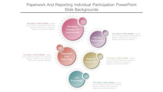 Paperwork And Reporting Individual Participation Powerpoint Slide Backgrounds