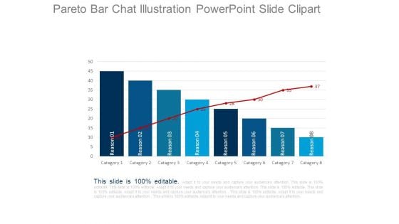 Pareto Bar Chat Illustration Powerpoint Slide Clipart