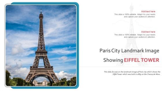 Paris City Landmark Image Showing Eiffel Tower PowerPoint Presentation Ppt Template PDF Paris City Landmark Image Showing Eiffel Tower PowerPoint Presentation Ppt Template PDF