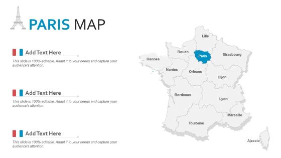 Paris Map PowerPoint Presentation PPT Template PDF