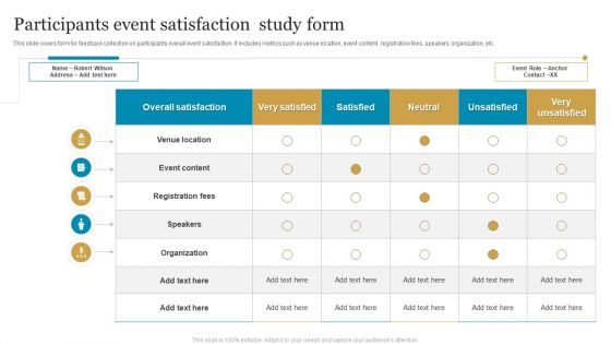 Participants Event Satisfaction Study Form Professional PDF