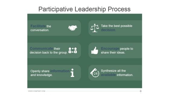 Participative Leadership Process Ppt PowerPoint Presentation Design Templates