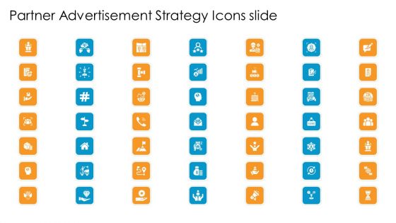 Partner Advertisement Strategy Icons Slide Ppt Show Graphics Design PDF