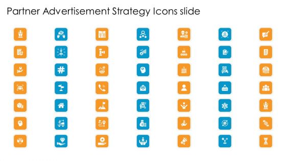 Partner Advertisement Strategy Icons Slide Ppt Show Graphics Design PDF