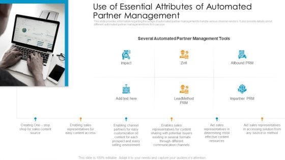 Partner Advertisement Strategy Use Of Essential Attributes Of Automated Partner Management Ideas PDF