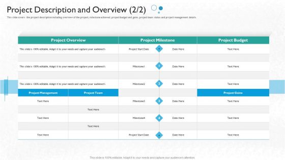 Partner Engagement Planning Procedure Project Description And Overview Inspiration PDF