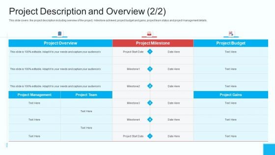 Partner Engagement Strategy Initiative Project Description And Overview Template PDF