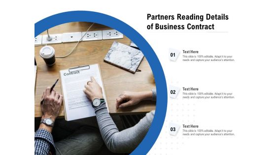 Partners Reading Details Of Business Contract Ppt PowerPoint Presentation Icon Pictures PDF