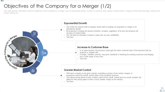 Partnership Tactical Plan To Promote Expansion And Value Formation Objectives Of The Company For A Merger Exponential Template PDF