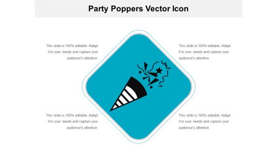 Party Poppers Vector Icon Ppt PowerPoint Presentation Pictures Outfit PDF