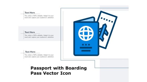 Passport With Boarding Pass Vector Icon Ppt PowerPoint Presentation Slides Template PDF