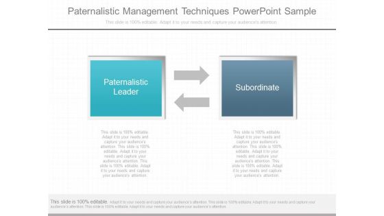 Paternalistic Management Techniques Powerpoint Sample Paternalistic Management Techniques Powerpoint Sample