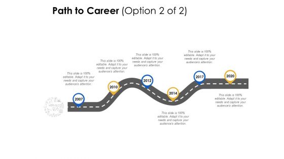 Path To Career 2007 To 2020 Ppt Powerpoint Presentation Gallery Skills