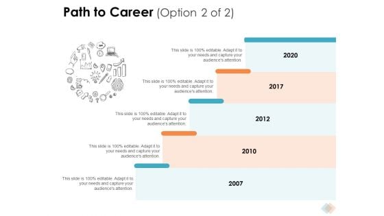 Path To Career 2007 To 2020 Ppt PowerPoint Presentation Layouts Grid