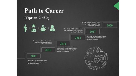 Path To Career Ppt PowerPoint Presentation Portfolio Backgrounds