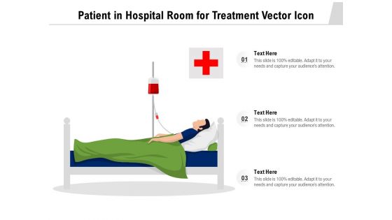 Patient In Hospital Room For Treatment Vector Icon Ppt PowerPoint Presentation Infographics Graphics Download PDF