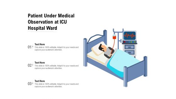 Patient Under Medical Observation At ICU Hospital Ward Ppt PowerPoint Presentation Model Examples PDF