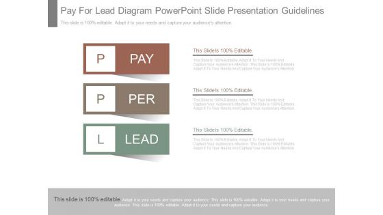 Pay For Lead Diagram Powerpoint Slide Presentation Guidelines
