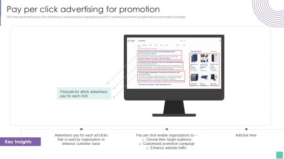 Pay Per Click Advertising For Promotion Introduce Promotion Plan To Enhance Sales Growth Template PDF