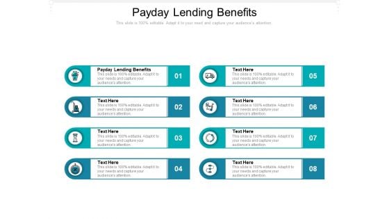 Payday Lending Benefits Ppt PowerPoint Presentation Infographics Images Cpb Pdf